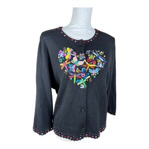 Beaded‎ Smitten Heart Sweater
